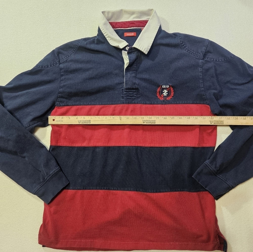 IZOD Rugby Shirt Men’s XLT Tall Long Sleeve - Picture 6 of 10